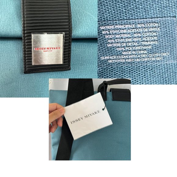 NWT Issey Miyake Parfums Blue Black Unisex Backpack Bag - Picture 16 of 16